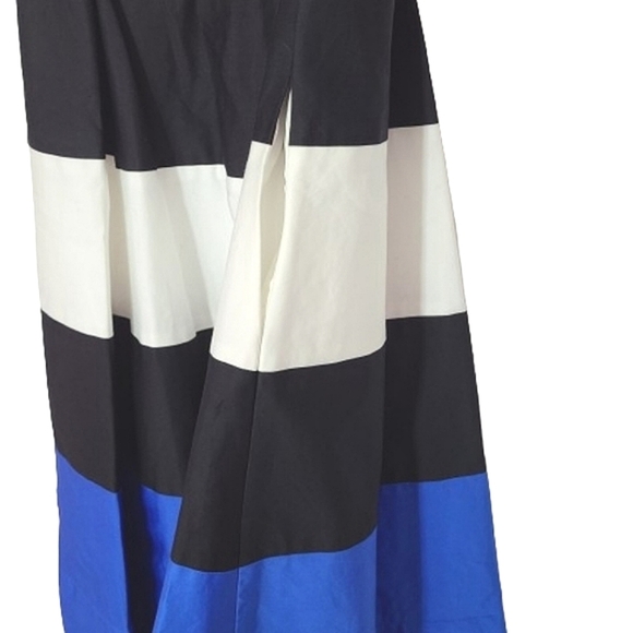 KATE SPADE Corley Blue White Black Cotton Stretch Midi Dress Women's Size 00 - Picture 5 of 15